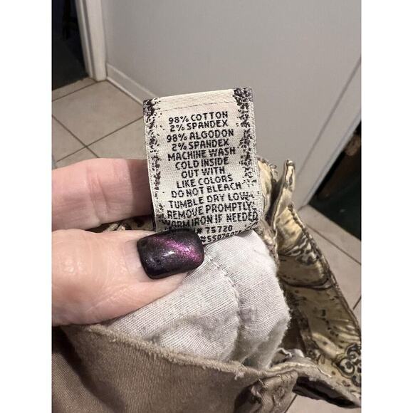 Bke Casual Brown Distressed Bryn Chono Pants Sz 26 - Picture 6 of 6